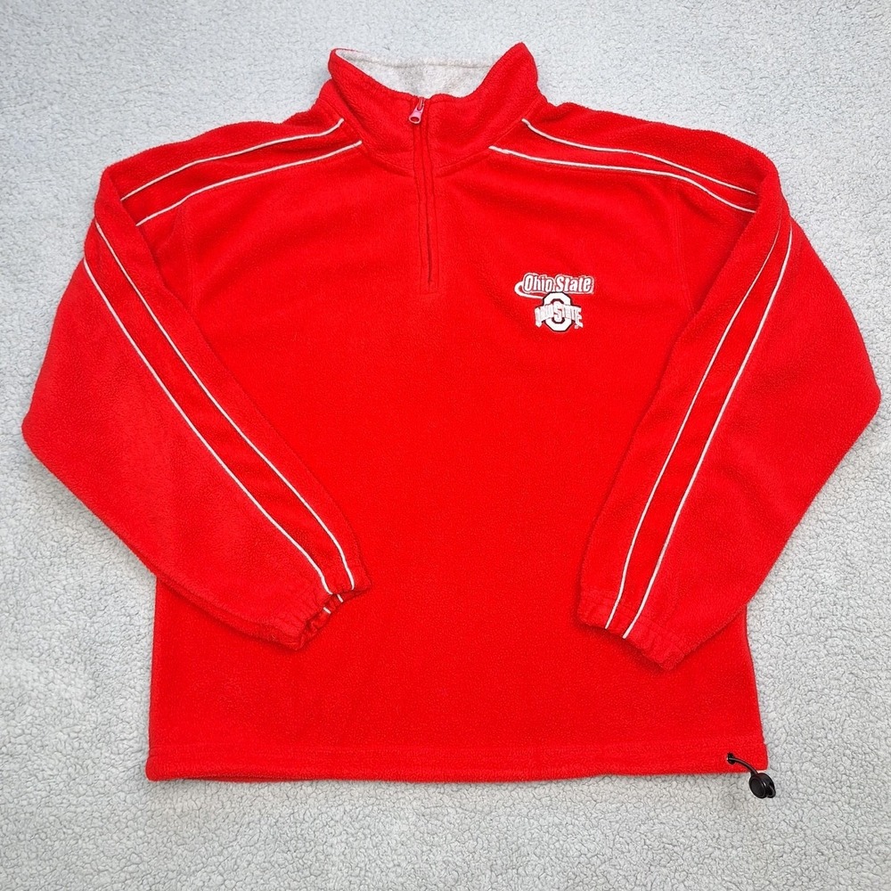 Ohio State Buckeyes‎ Red Fleece Quarter Zip Pullover Kids 18 Starter